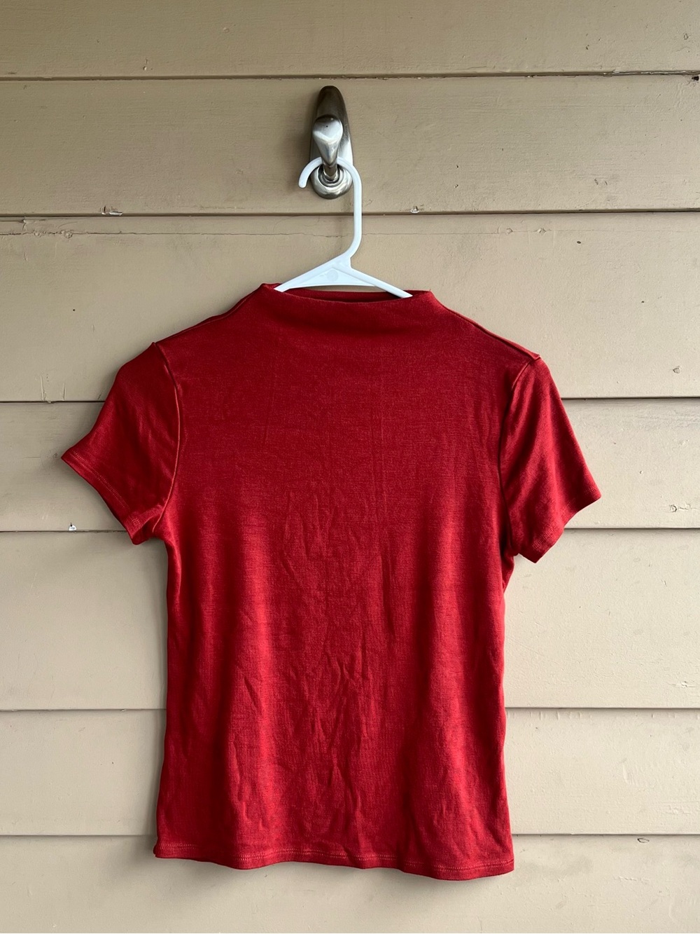 Cyrus Essentials Mock Neck Short Sleeve T Shirt Size S Classic Modest Capsule